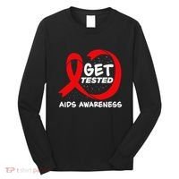 Hiv Awareness Red Ribbon World Aids Day Fighters Long Sleeve Shirt thumb 0