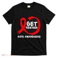 Hiv Awareness Red Ribbon World Aids Day Fighters T-Shirt thumb 0