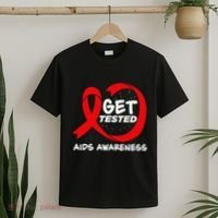 Hiv Awareness Red Ribbon World Aids Day Fighters T-Shirt thumb 2