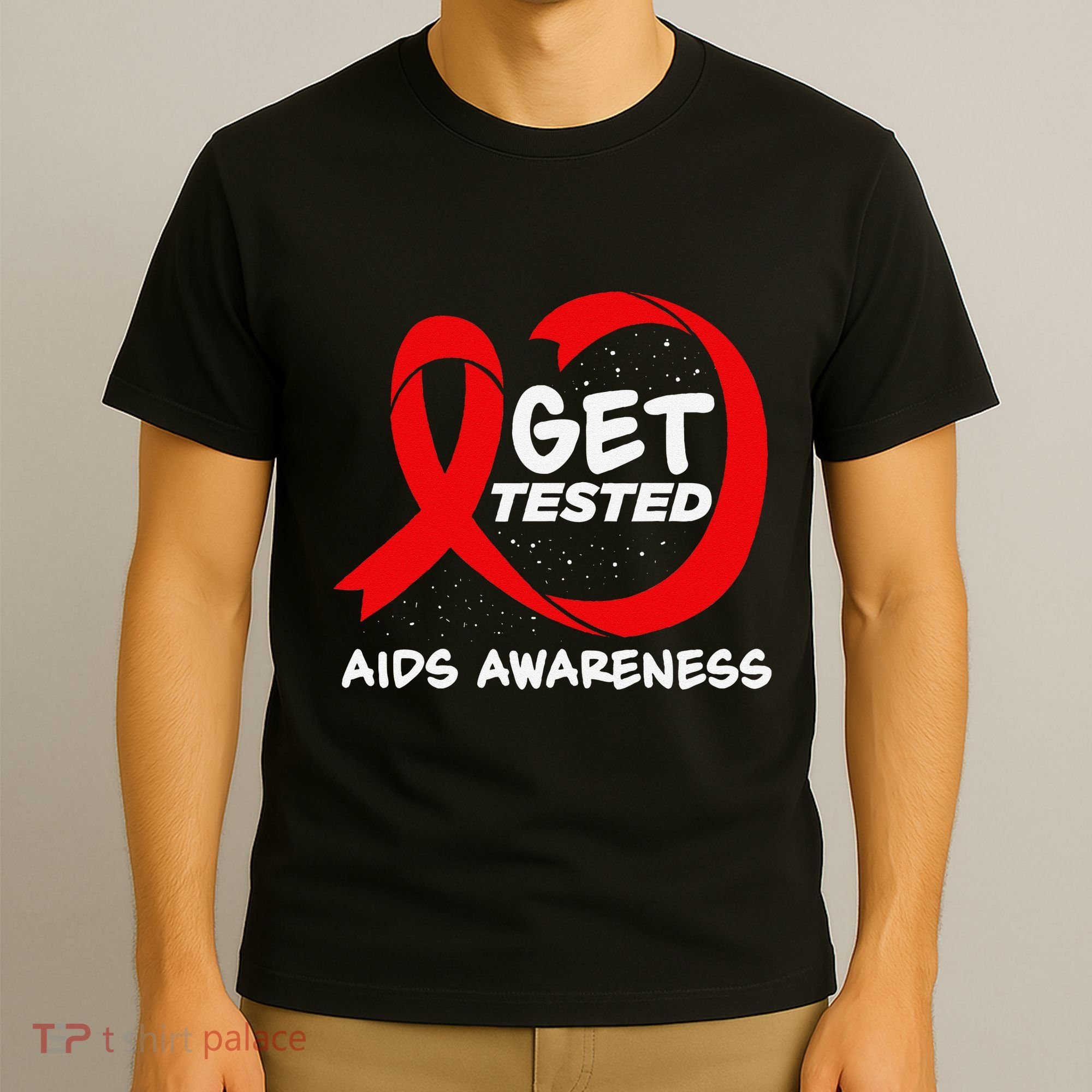 Hiv Awareness Red Ribbon World Aids Day Fighters T-Shirt
