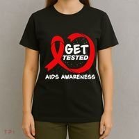 Hiv Awareness Red Ribbon World Aids Day Fighters T-Shirt thumb 4