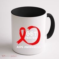 Hiv Awareness Red Ribbon World Aids Day Fighters Coffee Mug thumb 1