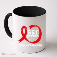 Hiv Awareness Red Ribbon World Aids Day Fighters Coffee Mug thumb 0