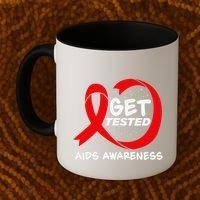 Hiv Awareness Red Ribbon World Aids Day Fighters Coffee Mug thumb 2