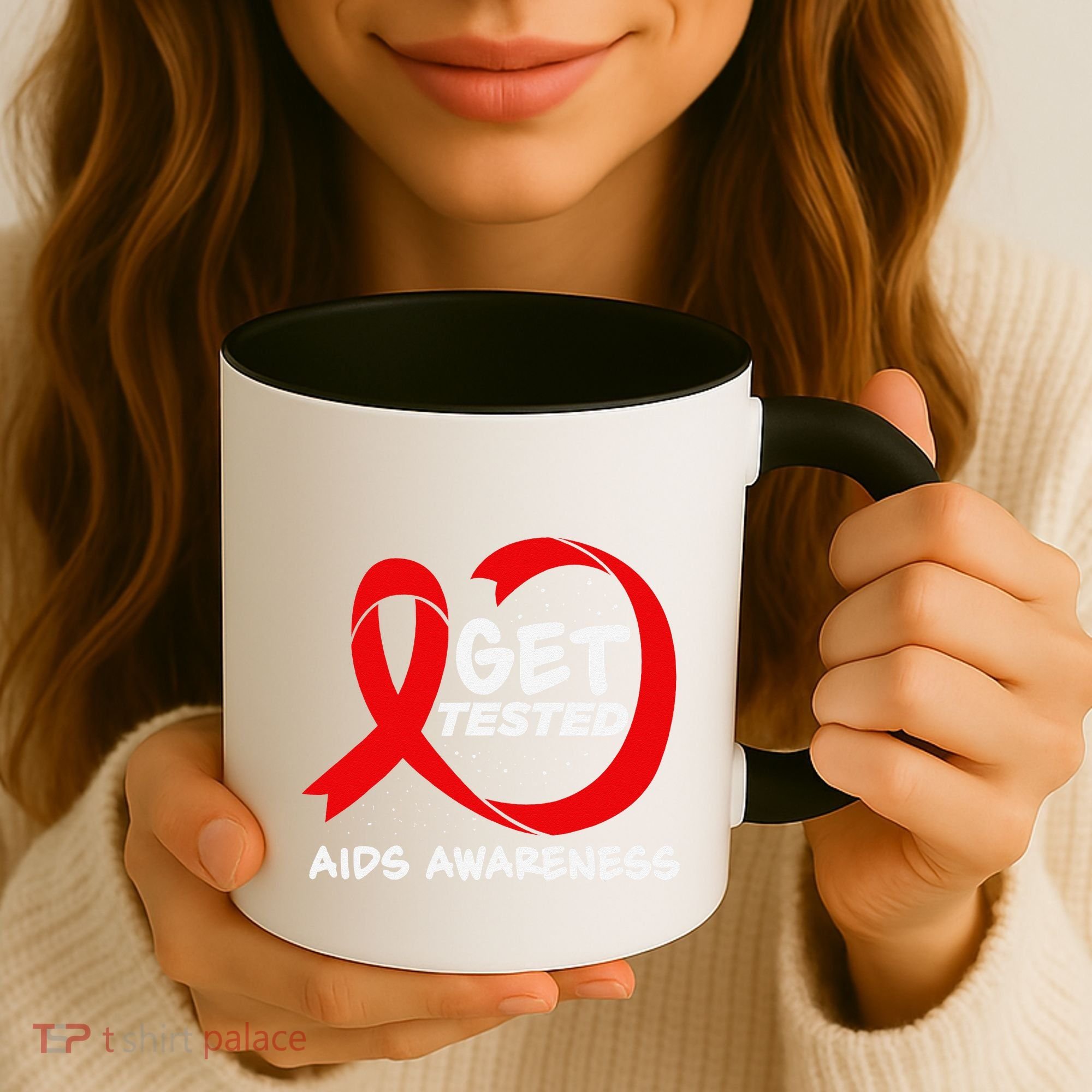 Hiv Awareness Red Ribbon World Aids Day Fighters Coffee Mug