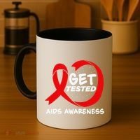 Hiv Awareness Red Ribbon World Aids Day Fighters Coffee Mug thumb 4