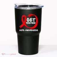 Hiv Awareness Red Ribbon World Aids Day Fighters Tumbler thumb 0