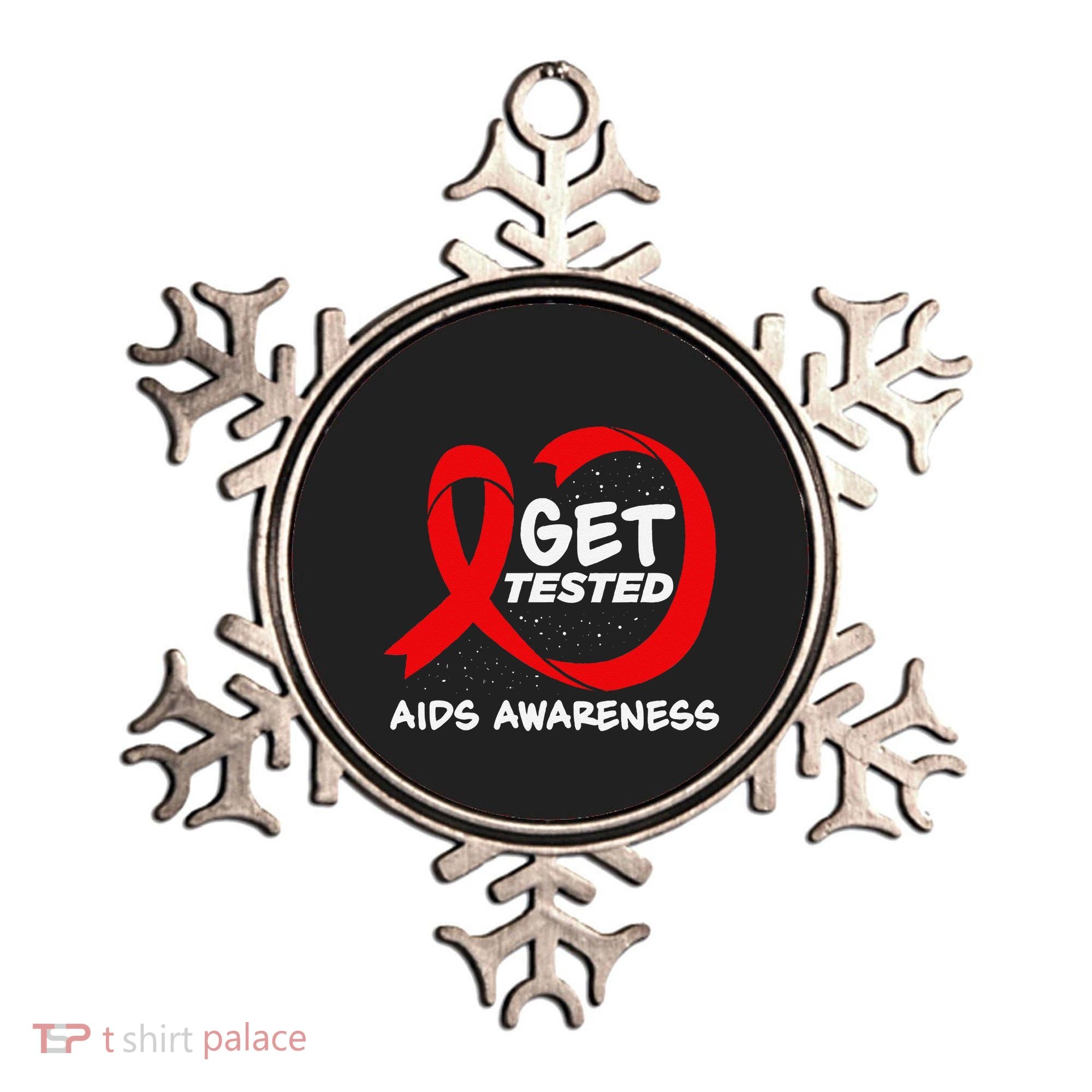 Hiv Awareness Red Ribbon World Aids Day Fighters Ornament