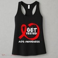 Hiv Awareness Red Ribbon World Aids Day Fighters Women's Tank Top thumb 3