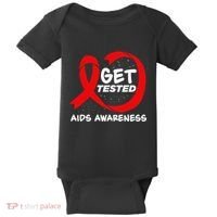 Hiv Awareness Red Ribbon World Aids Day Fighters Baby Bodysuit thumb 0