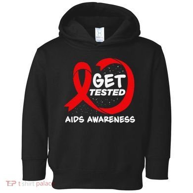 Hiv Awareness Red Ribbon World Aids Day Fighters Toddler Hoodie
