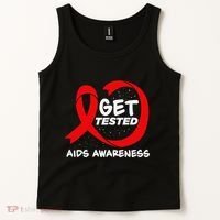 Hiv Awareness Red Ribbon World Aids Day Fighters Tank Top thumb 2