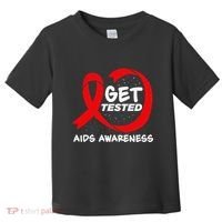 Hiv Awareness Red Ribbon World Aids Day Fighters Toddler T-Shirt thumb 0