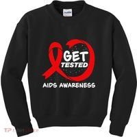 Hiv Awareness Red Ribbon World Aids Day Fighters Kids Sweatshirt thumb 0