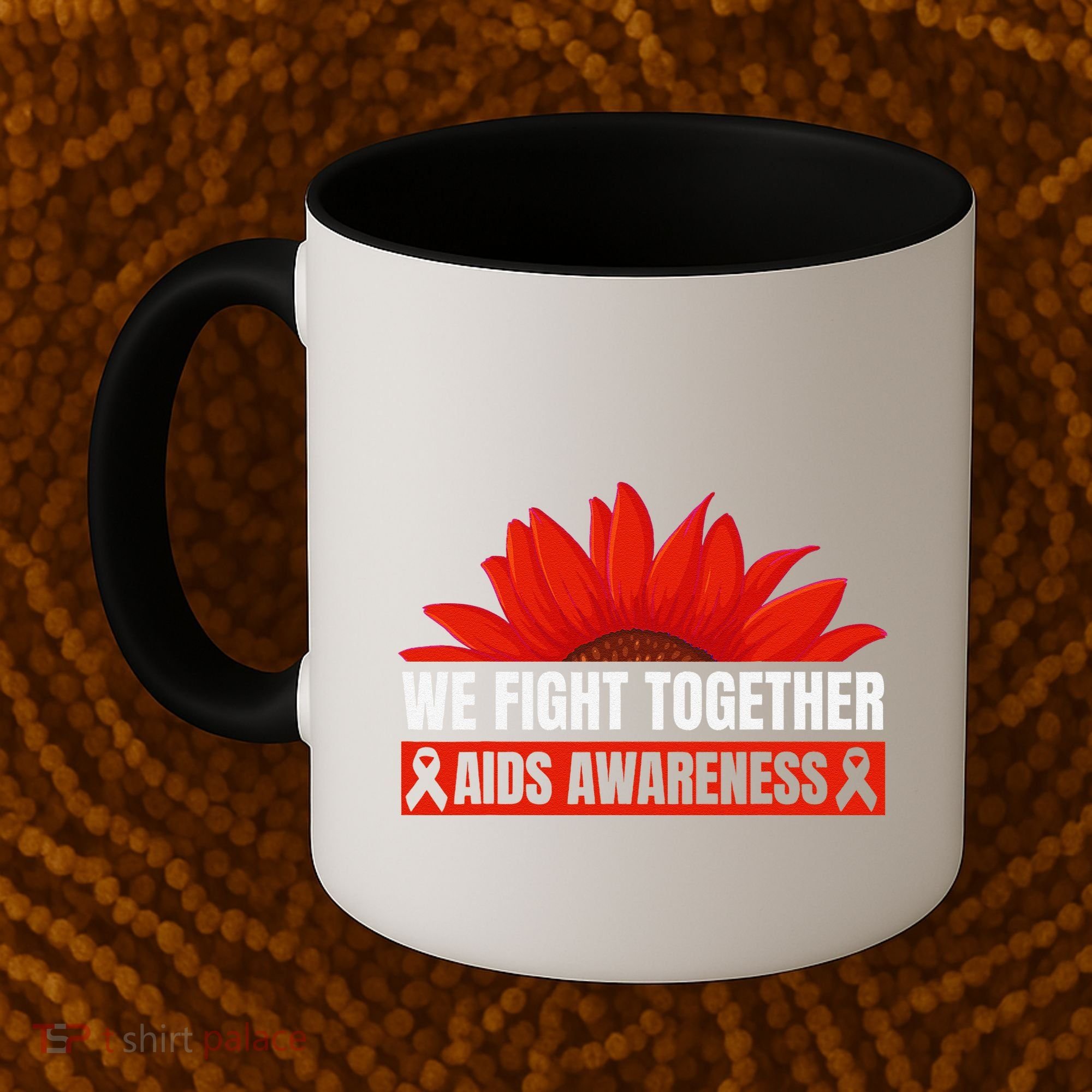 Hiv Awareness Red Ribbon World Aids Day Fighters Coffee Mug