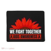 Hiv Awareness Red Ribbon World Aids Day Fighters Mousepad thumb 0