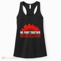 Hiv Awareness Red Ribbon World Aids Day Fighters Women's Tank Top thumb 0
