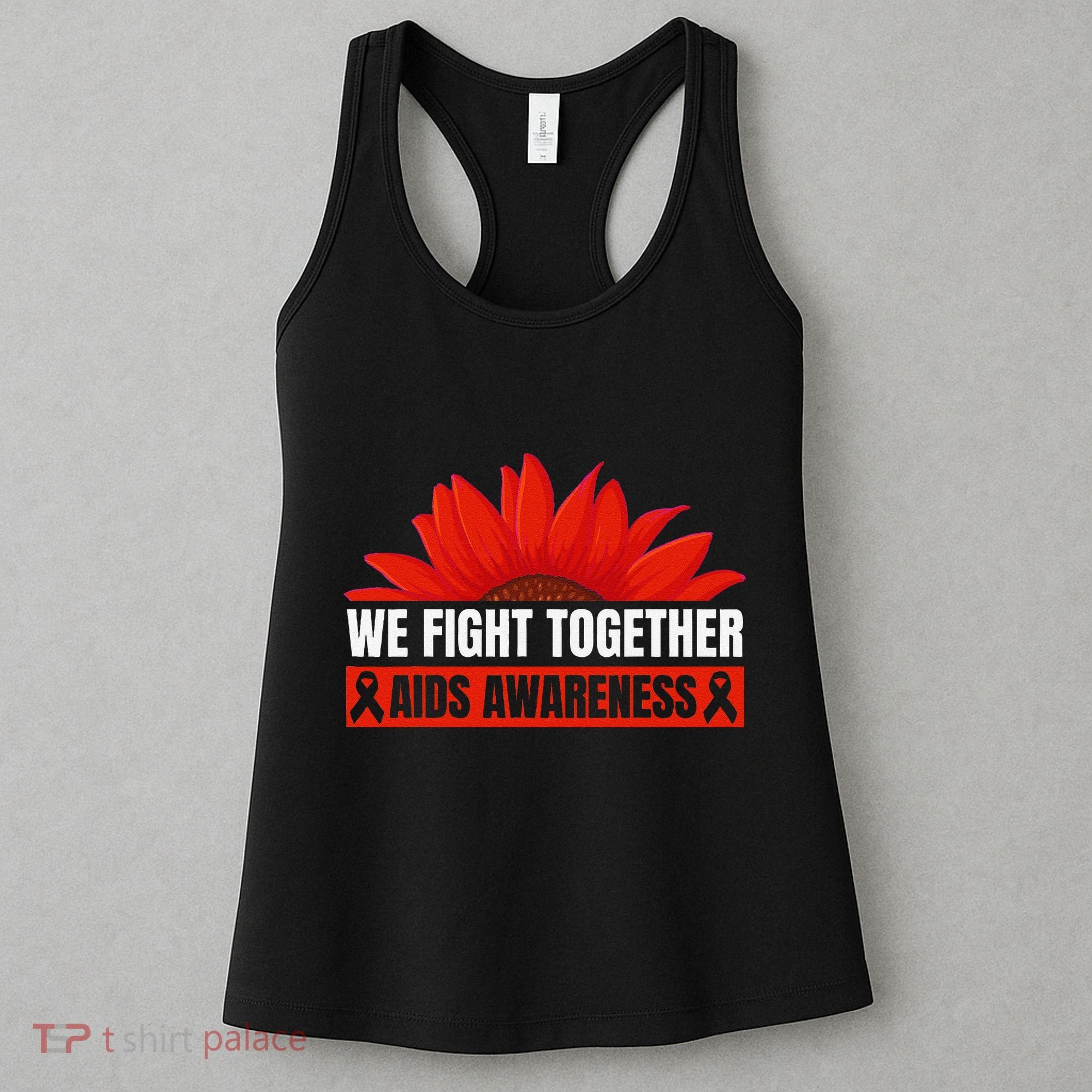Hiv Awareness Red Ribbon World Aids Day Fighters Women's Tank Top