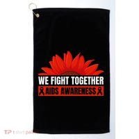 Hiv Awareness Red Ribbon World Aids Day Fighters Golf Towel thumb 0