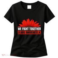 Hiv Awareness Red Ribbon World Aids Day Fighters Women's T-Shirt thumb 0