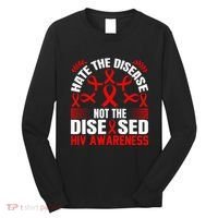 Hiv Awareness Red Ribbon World Aids Day Fighters Long Sleeve Shirt thumb 0