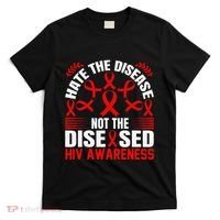 Hiv Awareness Red Ribbon World Aids Day Fighters T-Shirt thumb 0