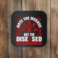 Hiv Awareness Red Ribbon World Aids Day Fighters Coaster thumb 0