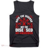 Hiv Awareness Red Ribbon World Aids Day Fighters Tank Top thumb 0