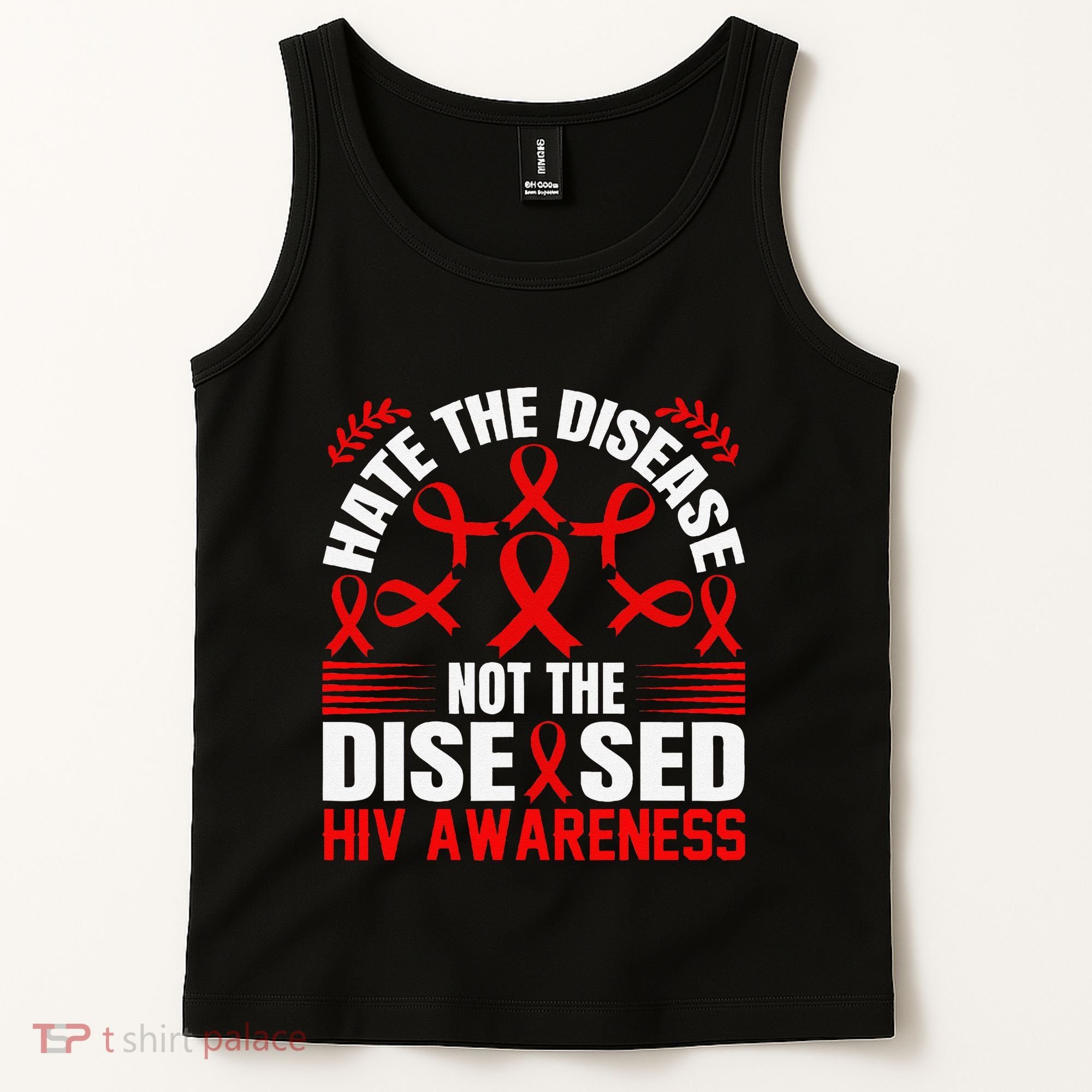 Hiv Awareness Red Ribbon World Aids Day Fighters Tank Top