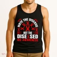 Hiv Awareness Red Ribbon World Aids Day Fighters Tank Top thumb 3