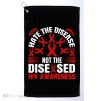 Hiv Awareness Red Ribbon World Aids Day Fighters Golf Towel thumb 0