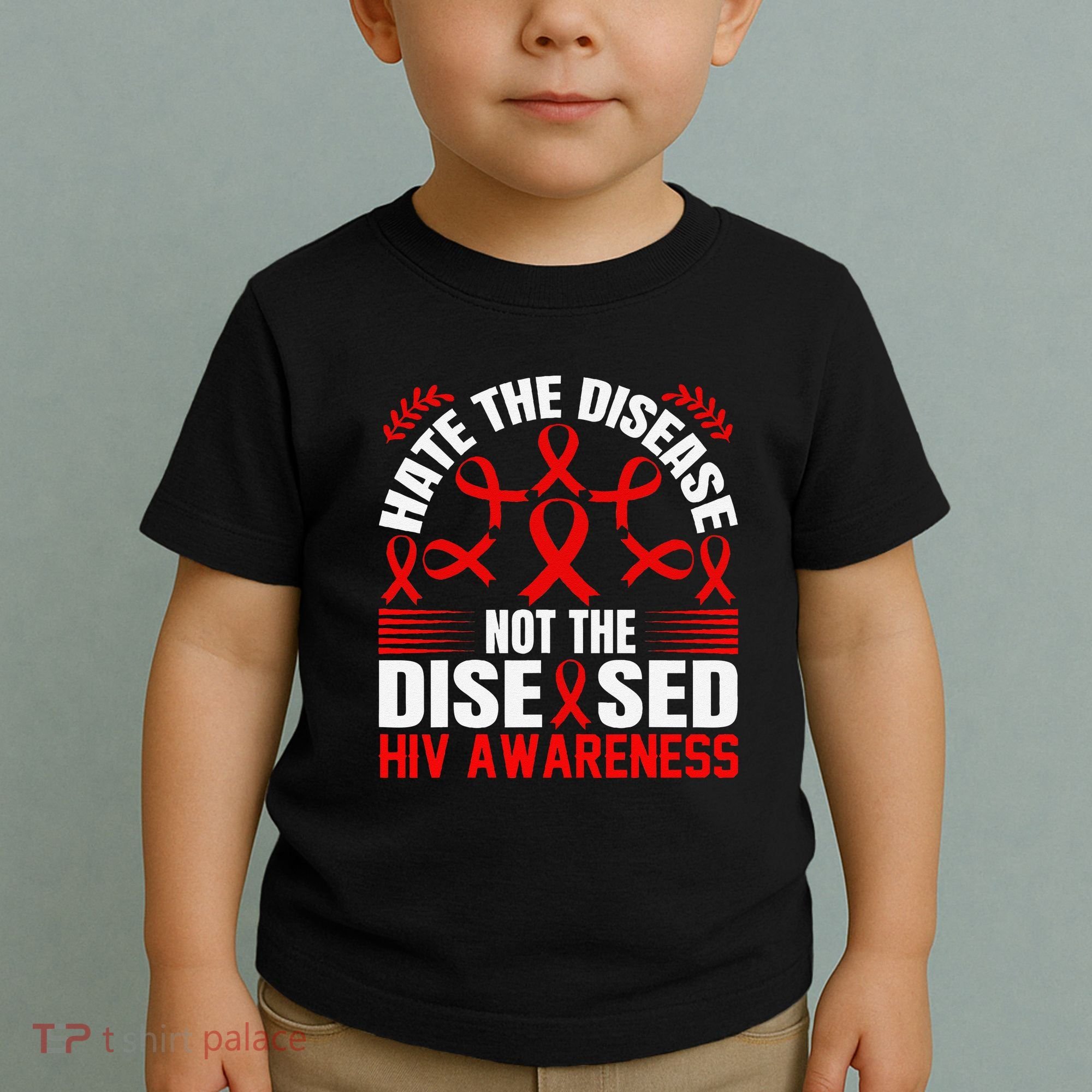 Hiv Awareness Red Ribbon World Aids Day Fighters Toddler T-Shirt