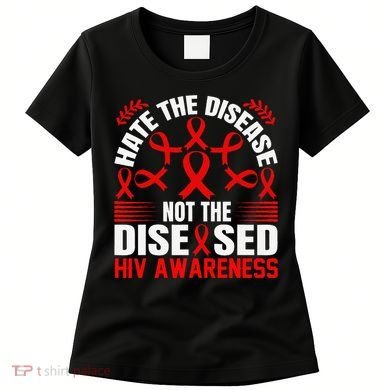 Hiv Awareness Red Ribbon World Aids Day Fighters Women's T-Shirt