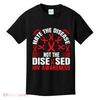 Hiv Awareness Red Ribbon World Aids Day Fighters Kids T-Shirt thumb 0