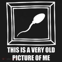 Here's A Really Old Picture Of Me Funny Sperm Birthday Ornament thumb 1