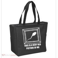 Here's A Really Old Picture Of Me Funny Sperm Birthday Tote Bag thumb 2