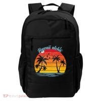 Hawaii Aloha Retro Sunset Beach Backpack thumb 0