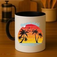 Hawaii Aloha Retro Sunset Beach Coffee Mug thumb 4