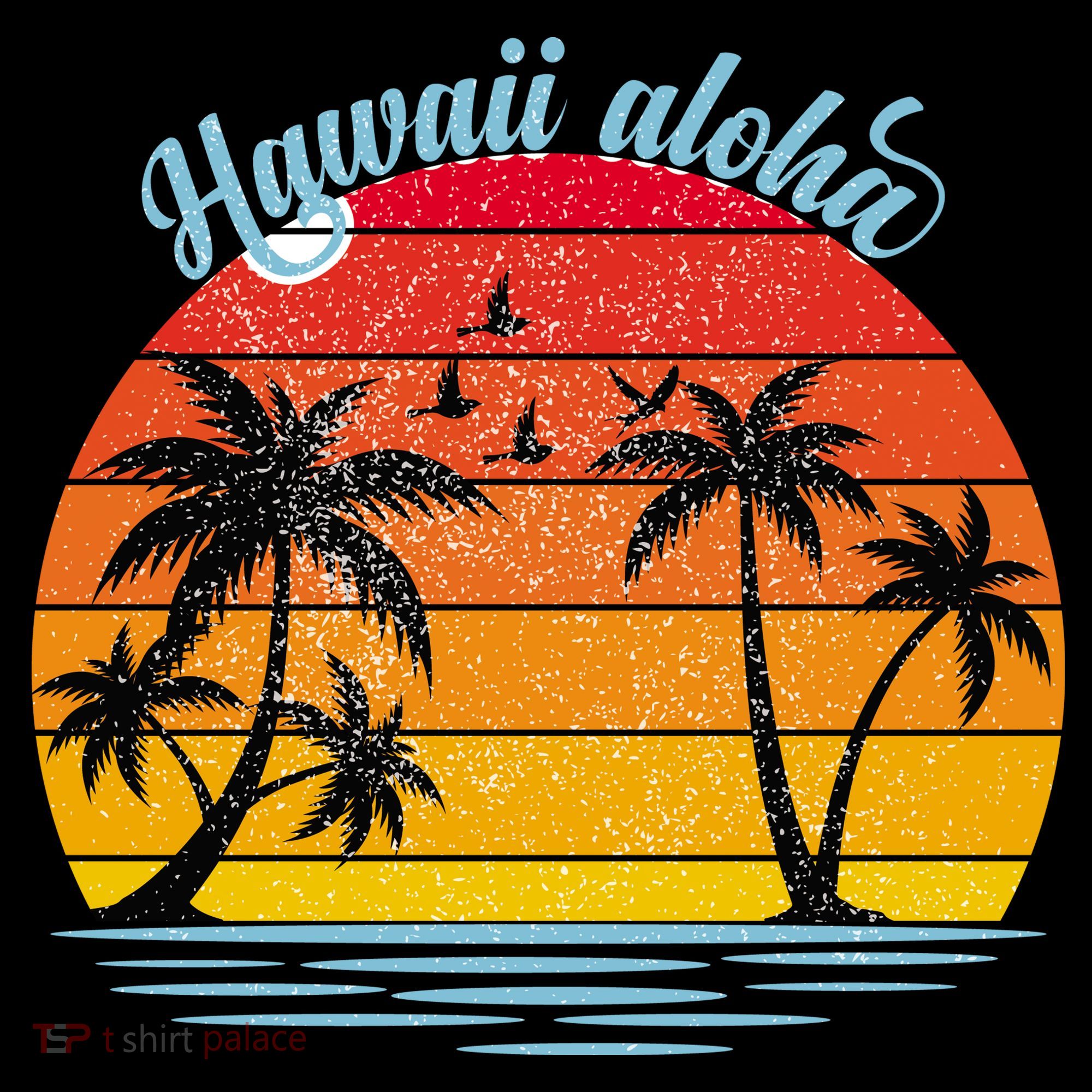Hawaii Aloha Retro Sunset Beach Women's Hoodie