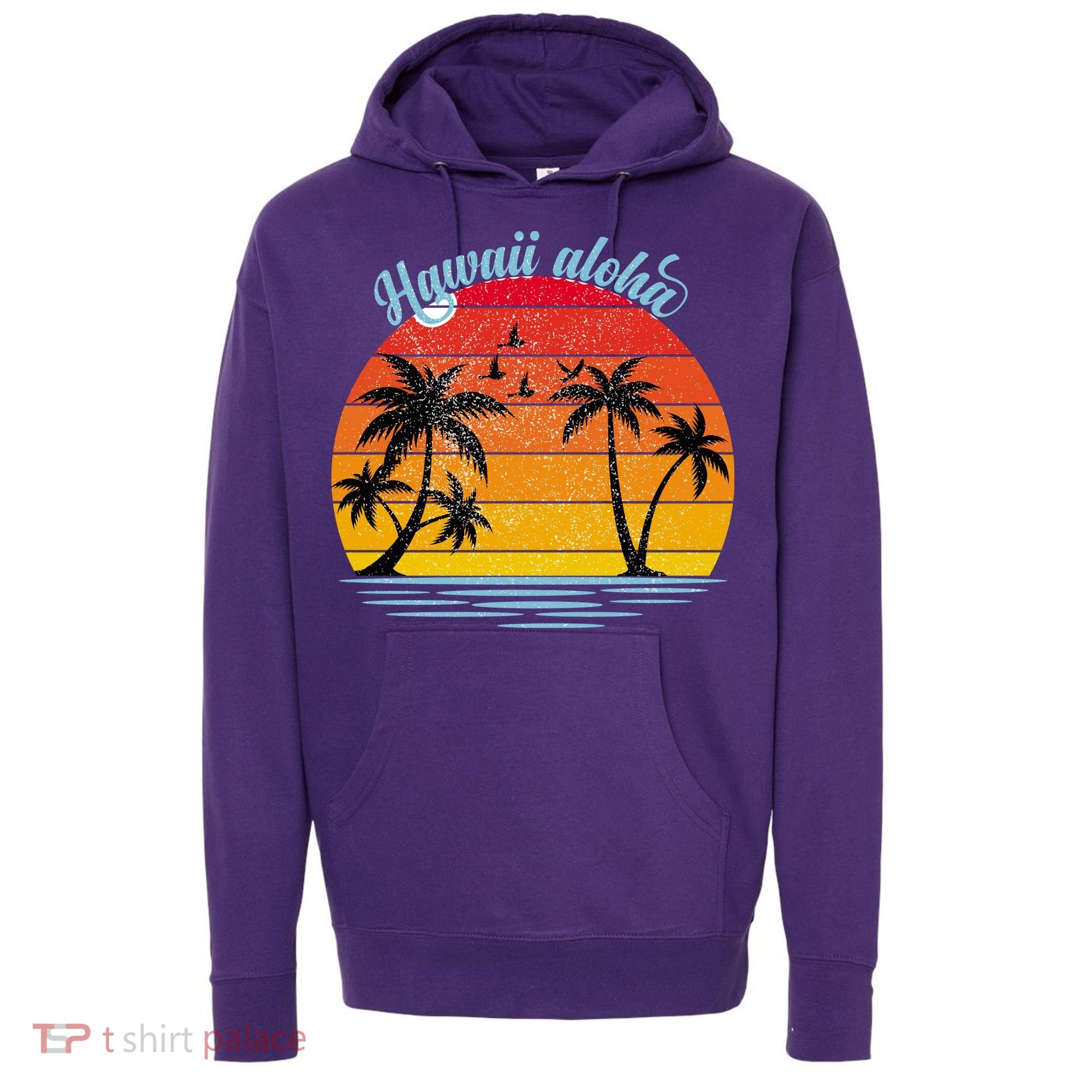Hawaii Aloha Retro Sunset Beach Hoodie