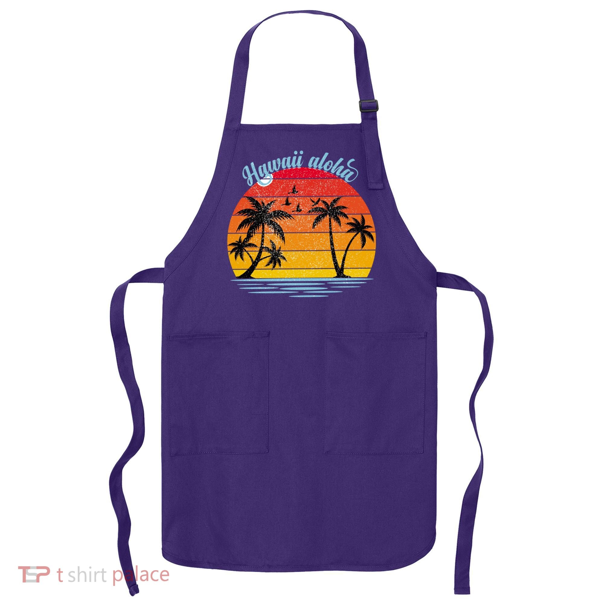 Hawaii Aloha Retro Sunset Beach Apron