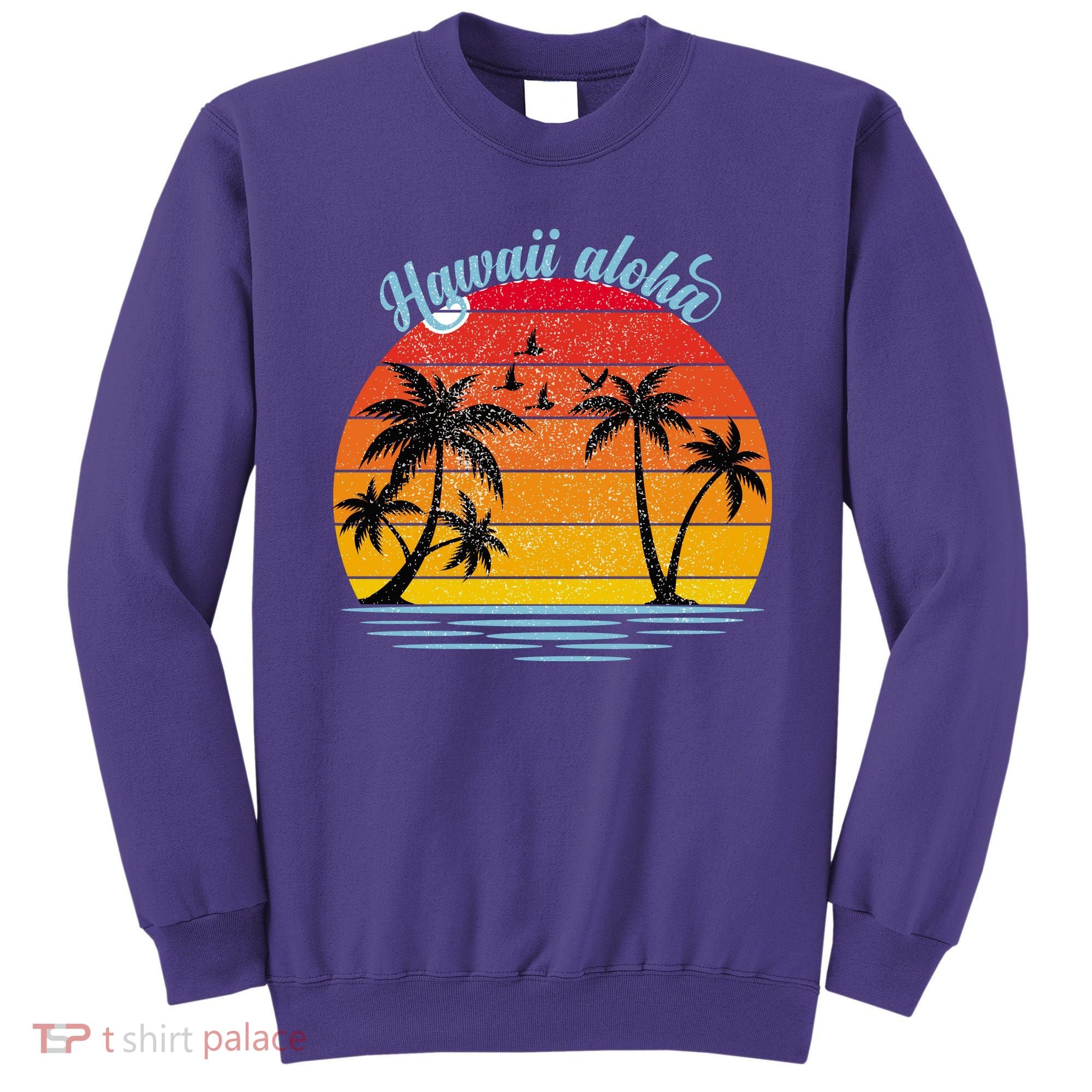 Hawaii Aloha Retro Sunset Beach Sweatshirt