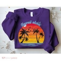 Hawaii Aloha Retro Sunset Beach Sweatshirt thumb 2