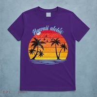 Hawaii Aloha Retro Sunset Beach T-Shirt thumb 5