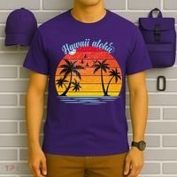 Hawaii Aloha Retro Sunset Beach T-Shirt thumb 6