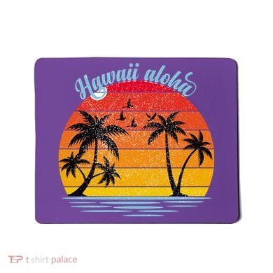Hawaii Aloha Retro Sunset Beach Mousepad