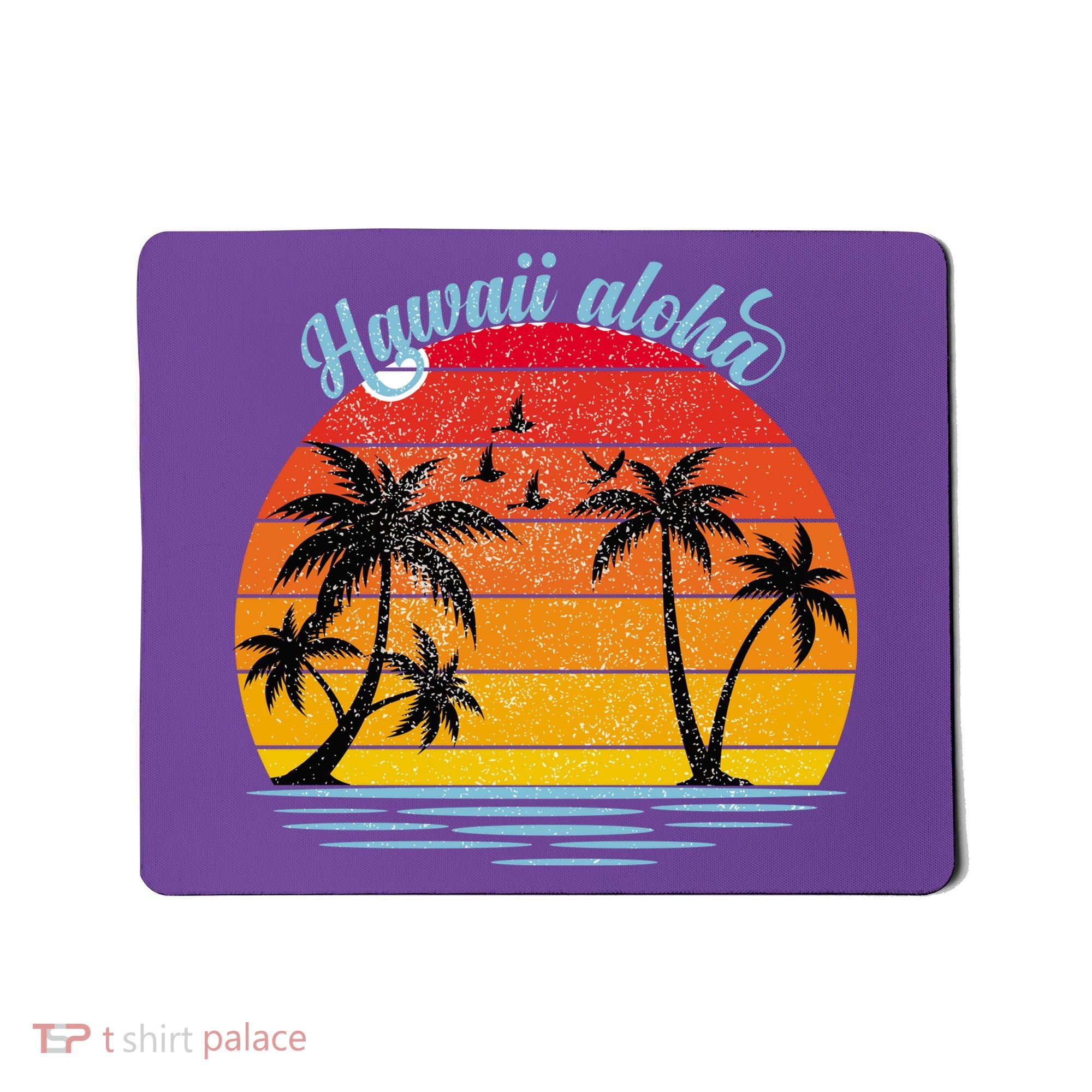 Hawaii Aloha Retro Sunset Beach Mousepad