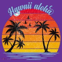Hawaii Aloha Retro Sunset Beach Hat thumb 2