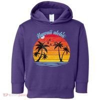 Hawaii Aloha Retro Sunset Beach Toddler Hoodie thumb 0