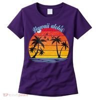 Hawaii Aloha Retro Sunset Beach Women's T-Shirt thumb 0